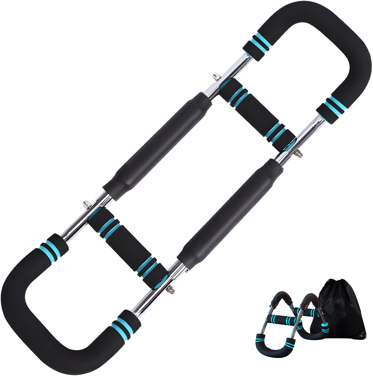 DreamGoods Musclepump - Aanpasbaar van 15 tot 60kg - Alles in één Workout: Borst trainer, Arm trainer, Buikspiertrainer, Rug trainer - Krachttraining Apparaat - Fitness Trainingsapparaat