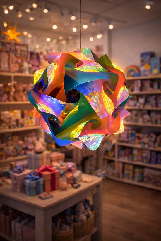 LED Bal Lamp 30 cm - 3D Effect - Kleurrijk Design Sfeerlamp - Met EU Stekker - Voor Feestdecoratie & Woonkamer & Kinderkamer van Merkloos — afbeelding 4