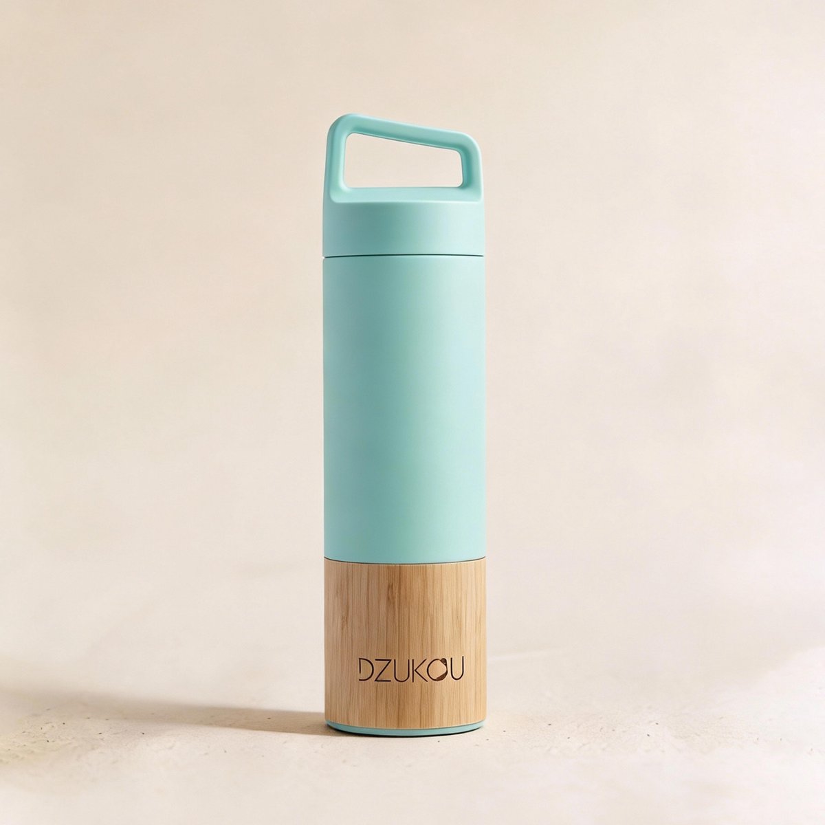 Dzukou Thermosfles met Theefilter - RVS & Bamboe Drinkfles - 530 ml - Lekvrij - Houdt Drank Warm & Koud