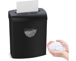 ADSafety Papierversnipperaar P4 Cross Cut - Papiervernietiger Voor Thuis & Kantoor - 21 Liter - 10 Vellen - Vernietigt ook CD's & Pasjes - Zwart