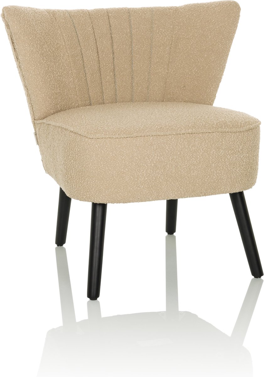 hjh LIVING Loungestoel / relaxfauteuil MANISO stof beige hjh LIVING