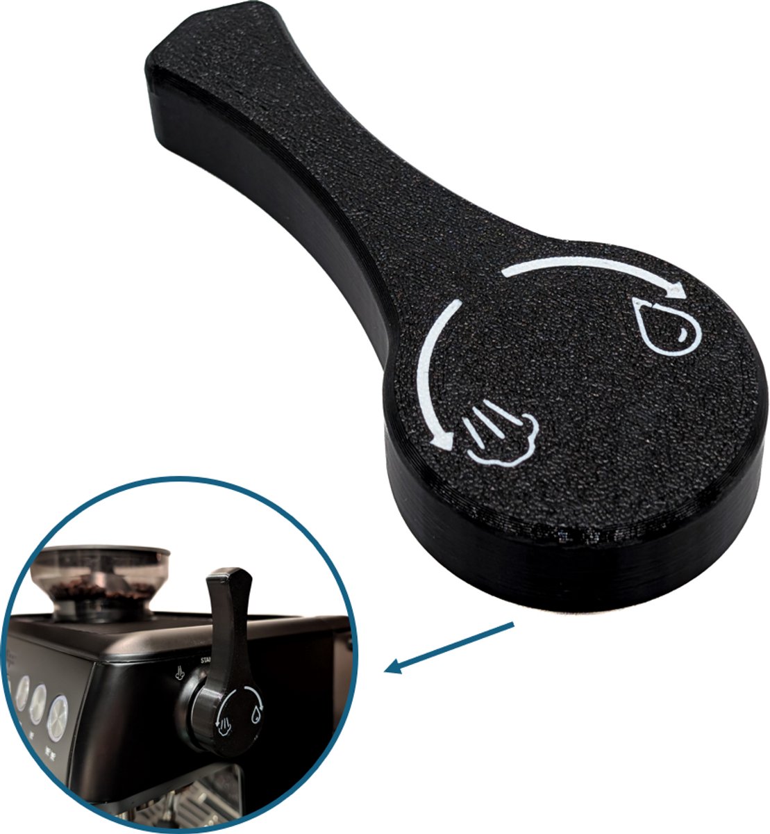 Stoomhendel geschikt voor Sage Barista Express (Impress) - Stoomhendel voor Sage Koffiemachine - Solis - Breville Espresso Machine - Koffiemachine Accessoires
