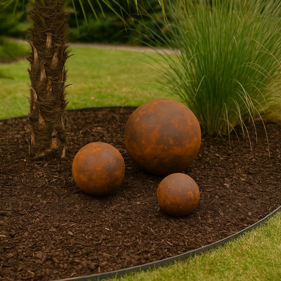 UNUS® Tuinbol rouille métal diamètre 50 cm tuindecoratie