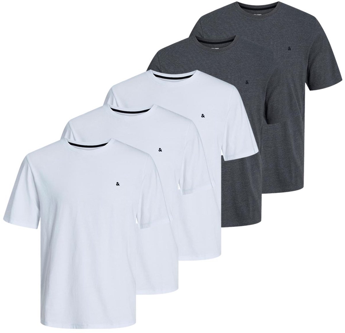Jack & Jones Heren t-shirt 5 pack Essentials