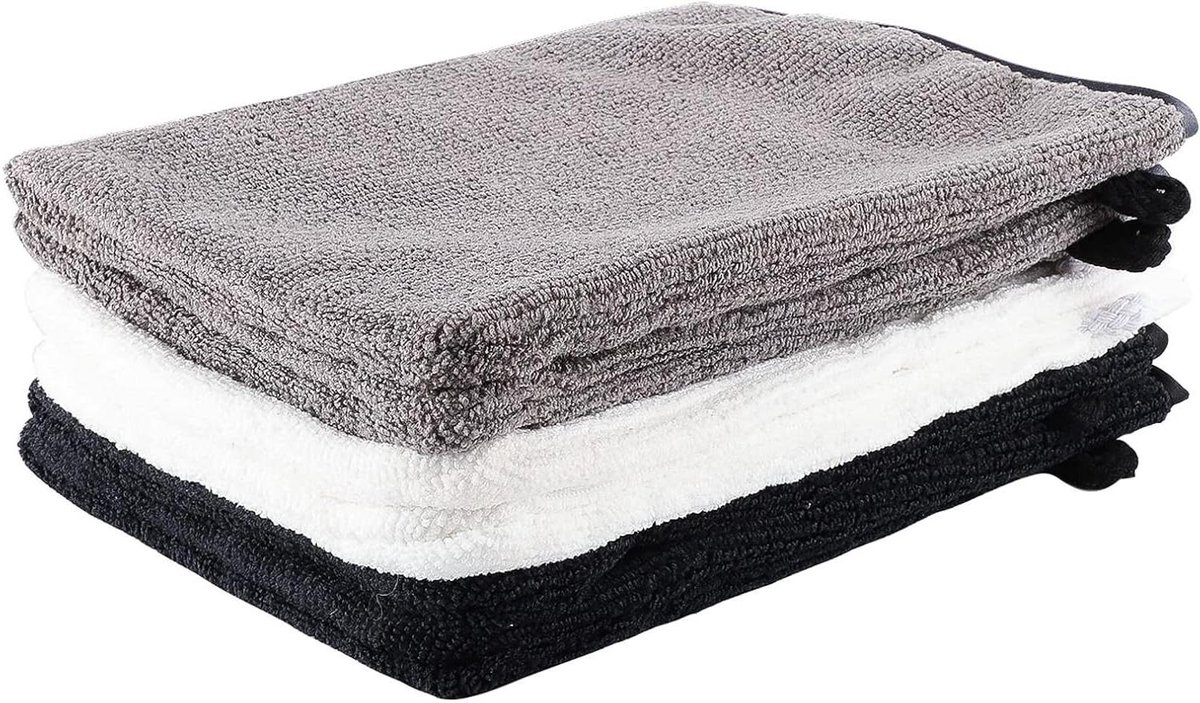 6-Pack Microfiber Exfoliërende Handschoenen voor Lichaamsscrub en Make-up Verwijderen