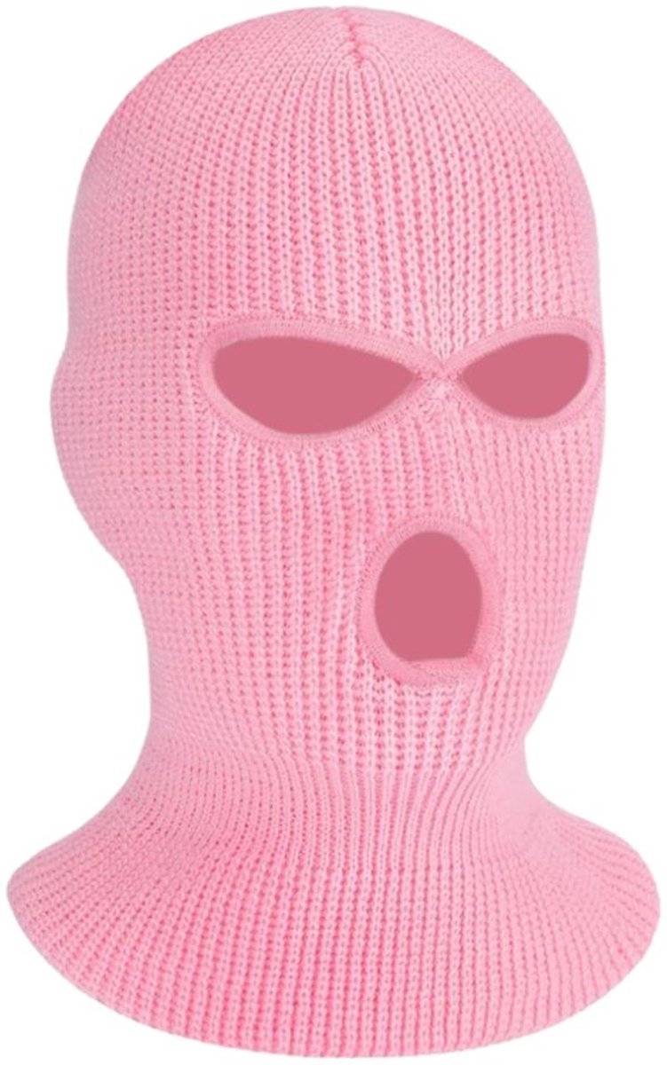 Bivakmuts Gezichtsmasker Balaclava Mask Helmmuts Winddicht Wintermasker Ski/Motor/Outdoor masker Nekwarmer/halswarmer Universeel – Jonyx Lichtroze