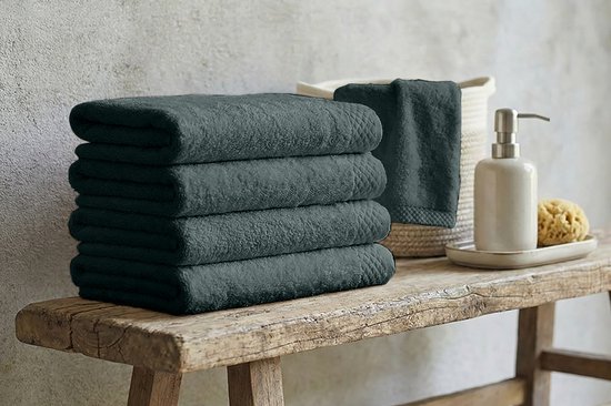 Eleganzzz Badmat - Badmat 50x70cm - 750 gr/m2 - 100% Katoen - olive green