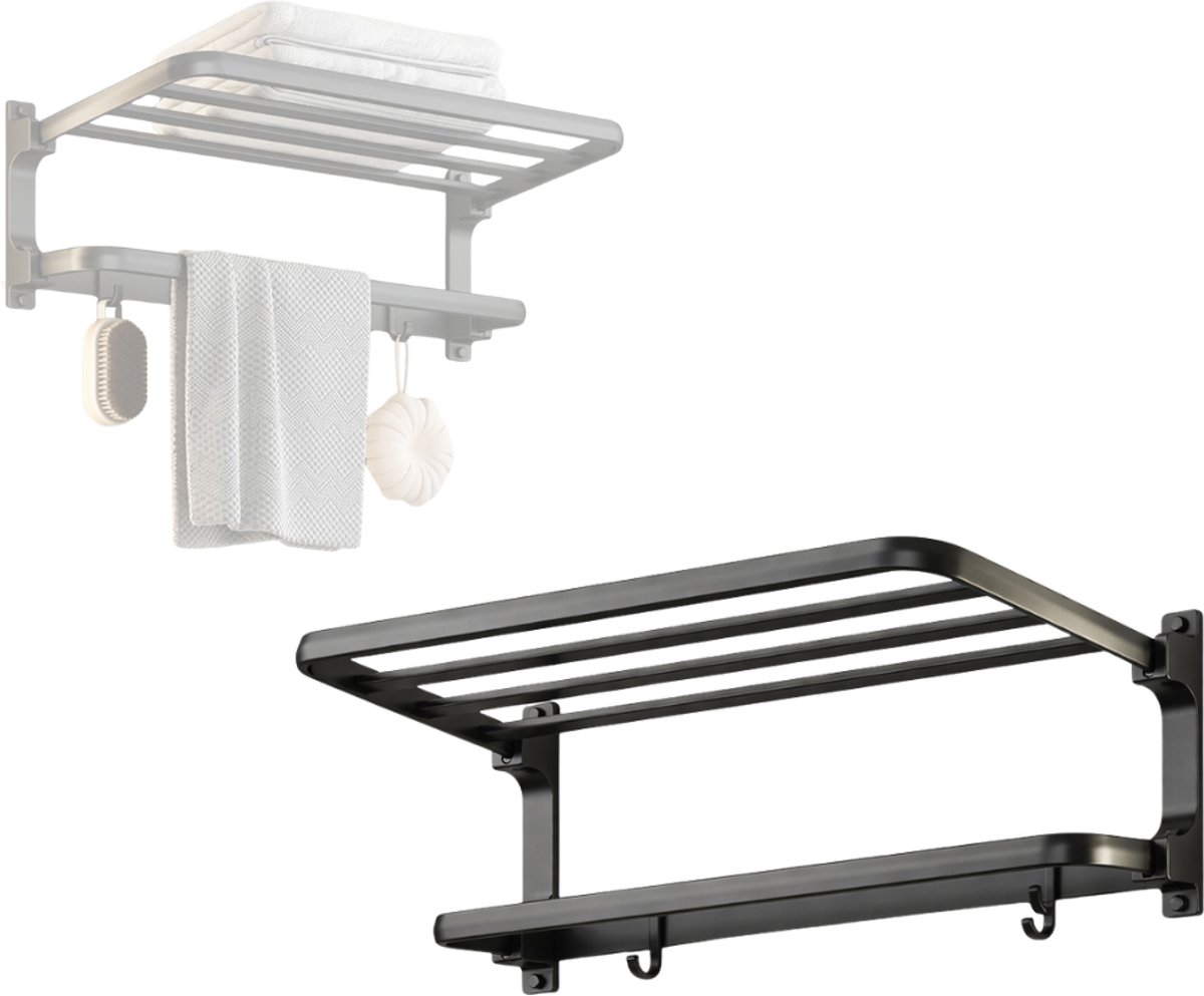NBAP® Handdoekrek Badkamer - Handdoekhouder -Zwart