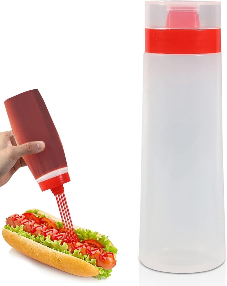 Kruidenpotjes set van 5 stuks - Tomatensaus - Rode kunsthars - Opbergpotjes met 4 gaten