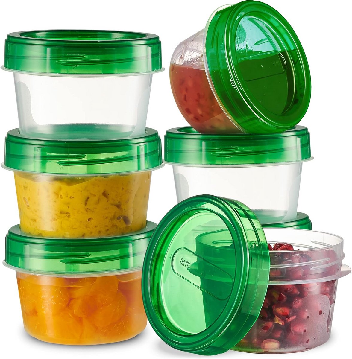 Kleine Voedselcontainers met Draaisluiting - 113 ml - Magnetronbestendig en Herbruikbaar