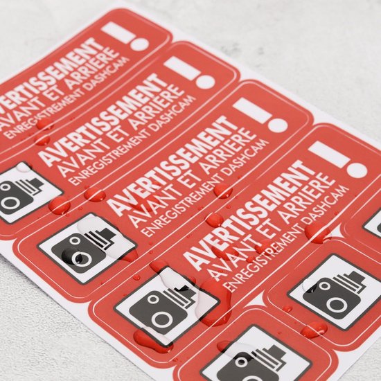 2x CCTV Dashcam Opname Stickers voor Voertuigen - Beveiliging Zichtbaar — afbeelding 4