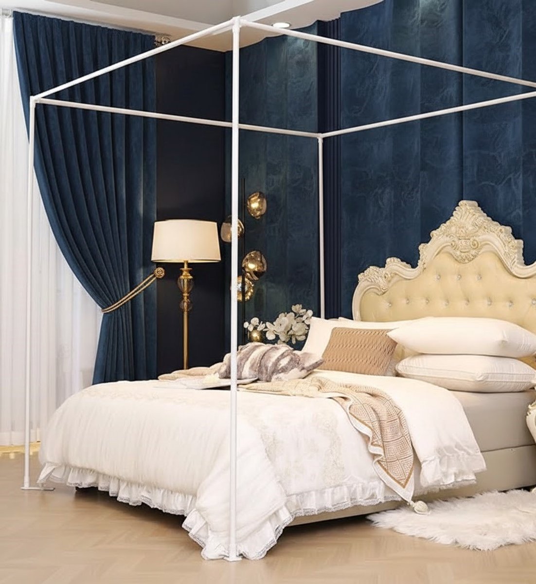 StellarDream Opbergbed 90x190 cm met Hoofdbord en Metalen Lattenbodem – Industrieel & Ruimtebesparend Design – Zwart Merk: House & Graden