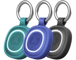 Fresh 'n Rebel Smart Finder 2 - Pack de 3 - Traqueur Bluetooth - Smart Tag pour Apple Find My & Android - Chercheur de clés - Batterie 12 mois - Étanche IPX7 - Sarcelle véritable, Bleu vrai, Gris orage