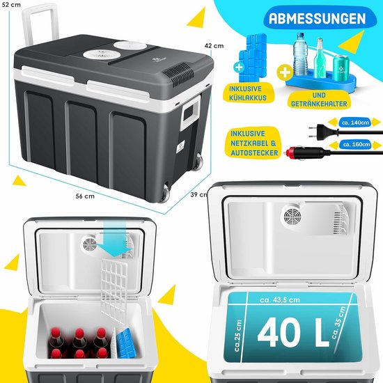 Koelbox Elektrisch 12v 230 Volt - Cooler Auto en Camping - Frigobox - - Koelcontainer — afbeelding 2