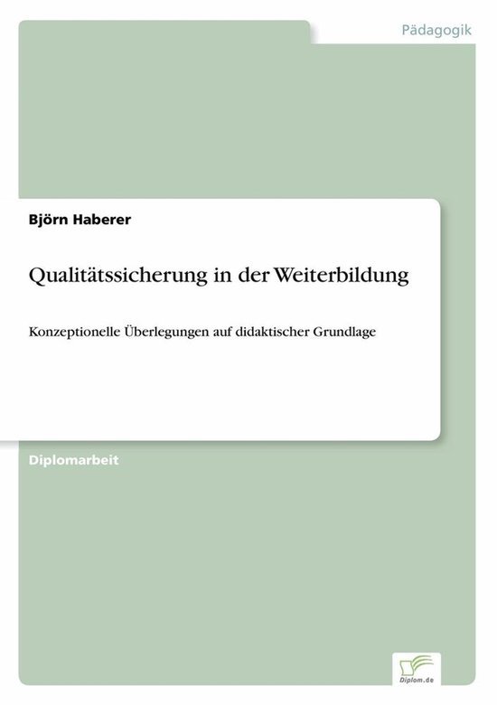 Qualitätssicherung in der Weiterbildung - cover