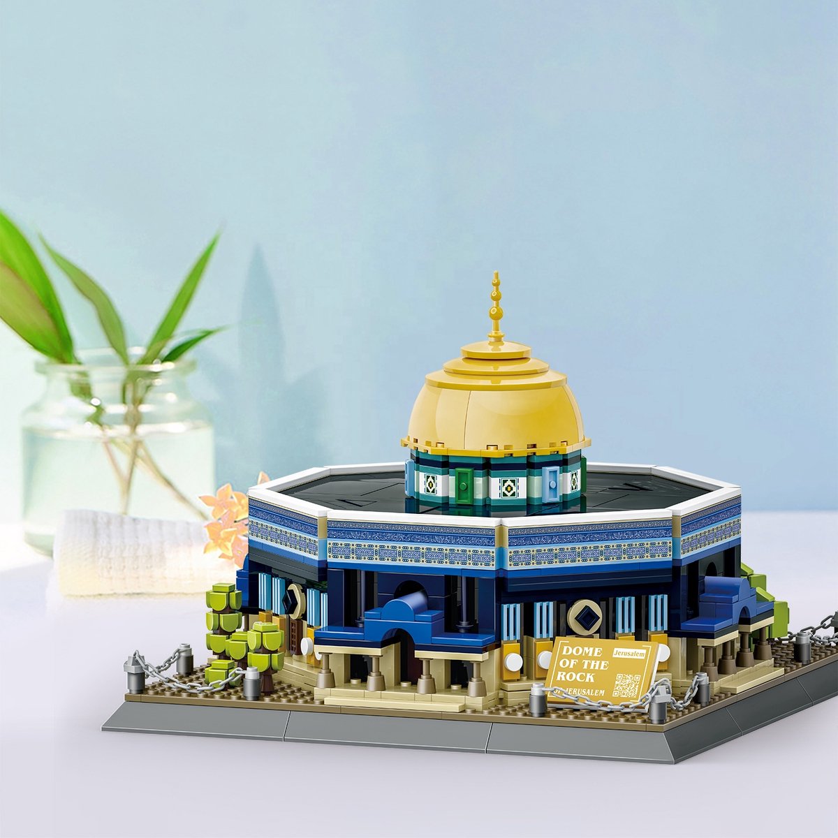 Dome of the rock - Palestina - Al-Quds - Al -Aqsa - Moskee - 983 Bouwstenen - Ramadan decoratie - Eid