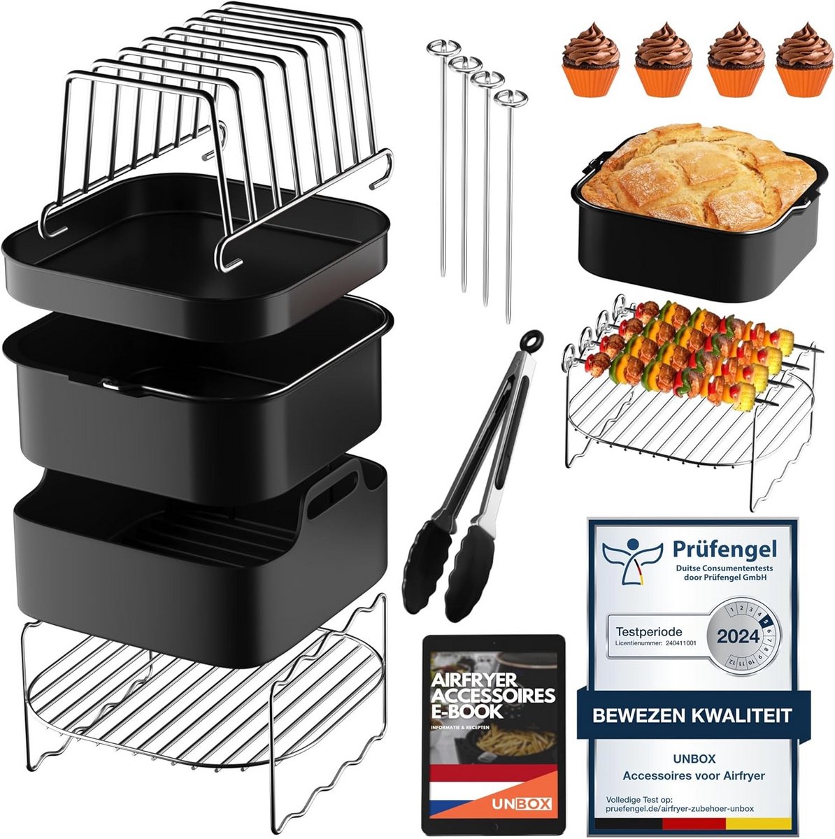 Airfryer Accessoires - Siliconen Bakje - Bakpapier - Koken