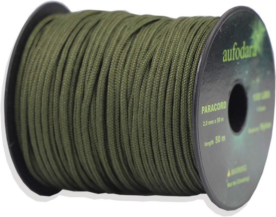 Paracord Touw 50 Meter 2mm Sterk Nylon Koord Voor Buitenactiviteiten 