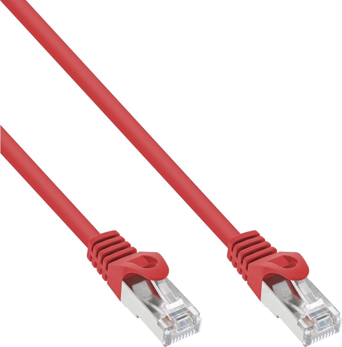 Korte Netwerkkabel Cat 5e SF/UTP Rood 0.25 Meter