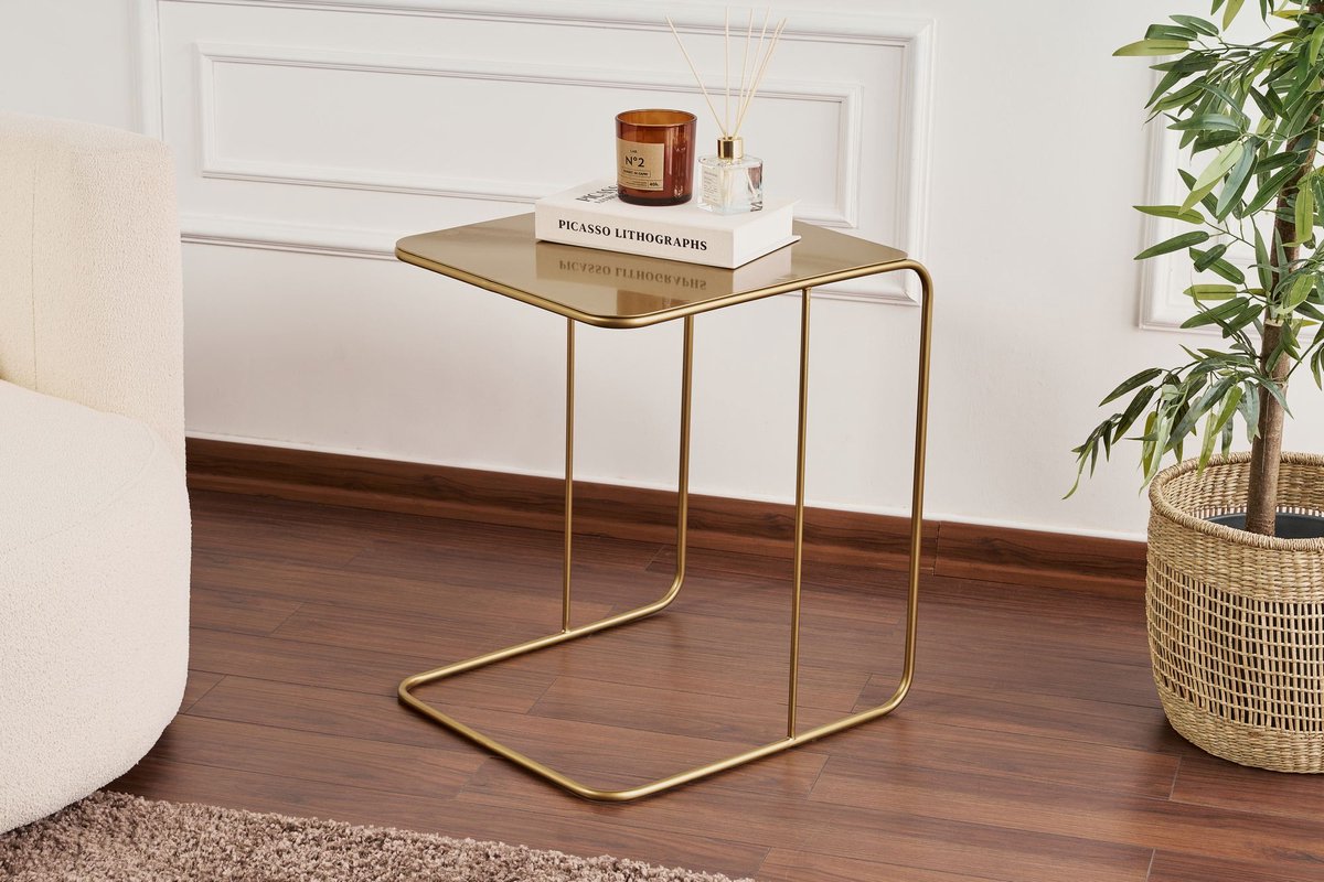 Skye Decor , Bijzettafel, Shb-011-A, Metaal, Goud, 47 x 57 x 46 cm