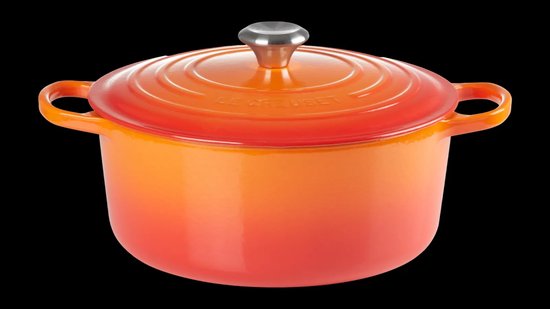 Ancienne Cocotte & Plat en Fonte Orange LE CREUSET