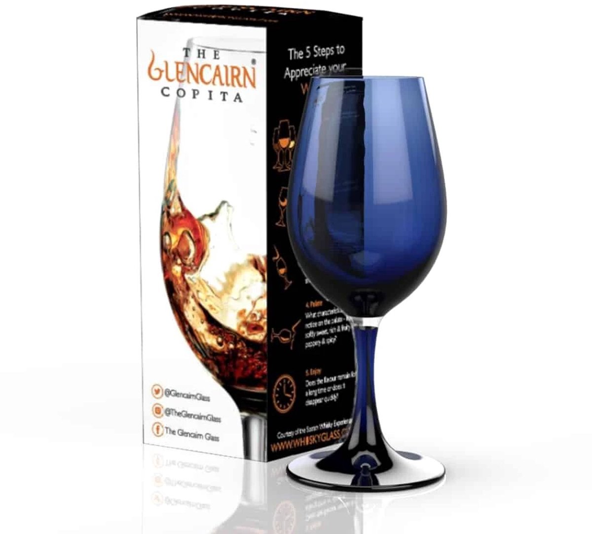 Copita Whiskyglas Blauw - Blind tasting - Glencairn Crystal Scotland