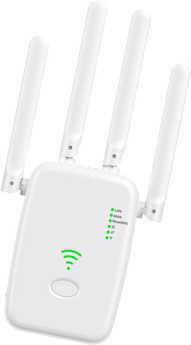 Wifi Versterker - Signaal Booster - Internet Uitbreiding - 300 Mbps Snelheid - 10x10x12 cm