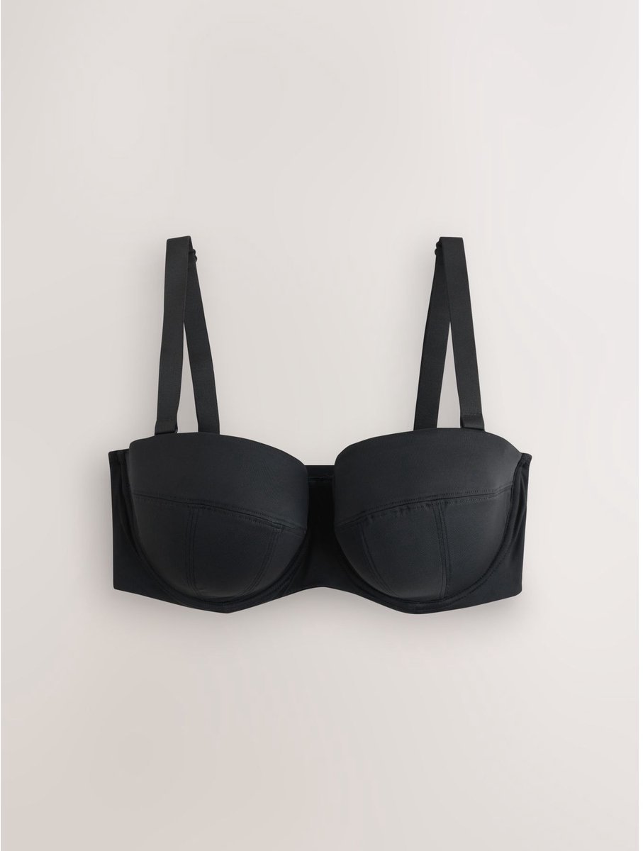 Next - Dames - F-K Ultimate Support licht gewatteerde multifunctionele strapless BH - Zwart