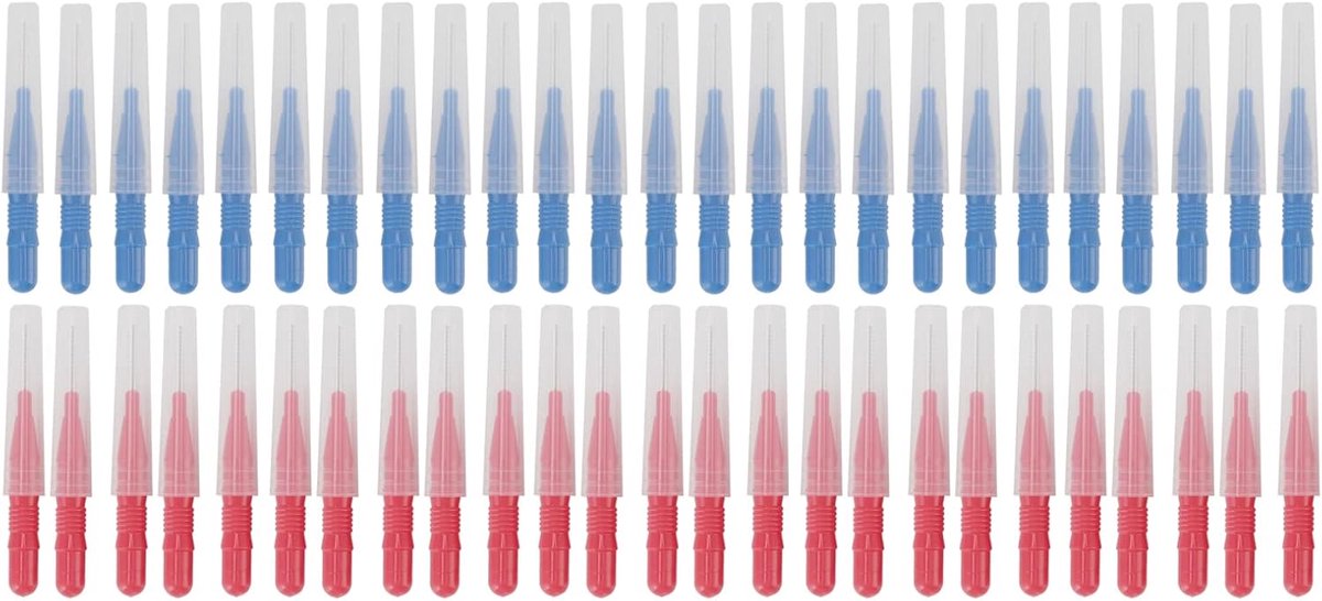 Bretels Flossers - Tandenstokers - Mondhygiëne - 50 Stuks - 81 gram - Rood Blauw