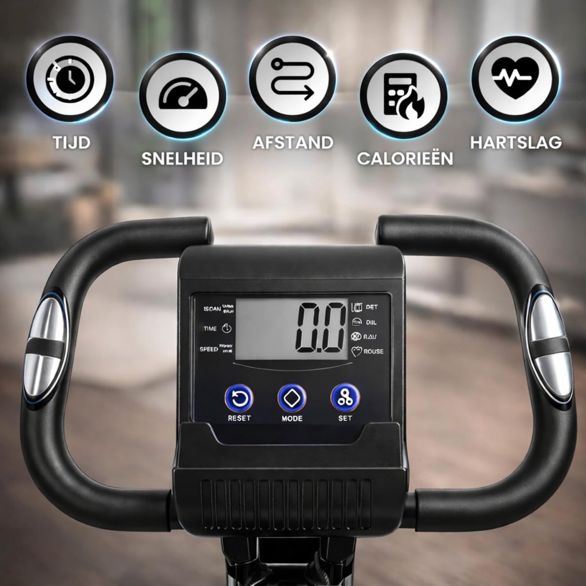 Inklapbare Hometrainer - Fitnessfiets voor thuis - Cardio training - Stil magnetisch systeem - 109 x 53 x 109 cm