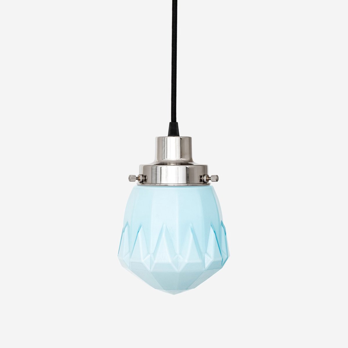 Coloured by Art Hanglamp aan snoer Rocket Misty 20's Nikkel - Art Deco Trade Zachtblauw