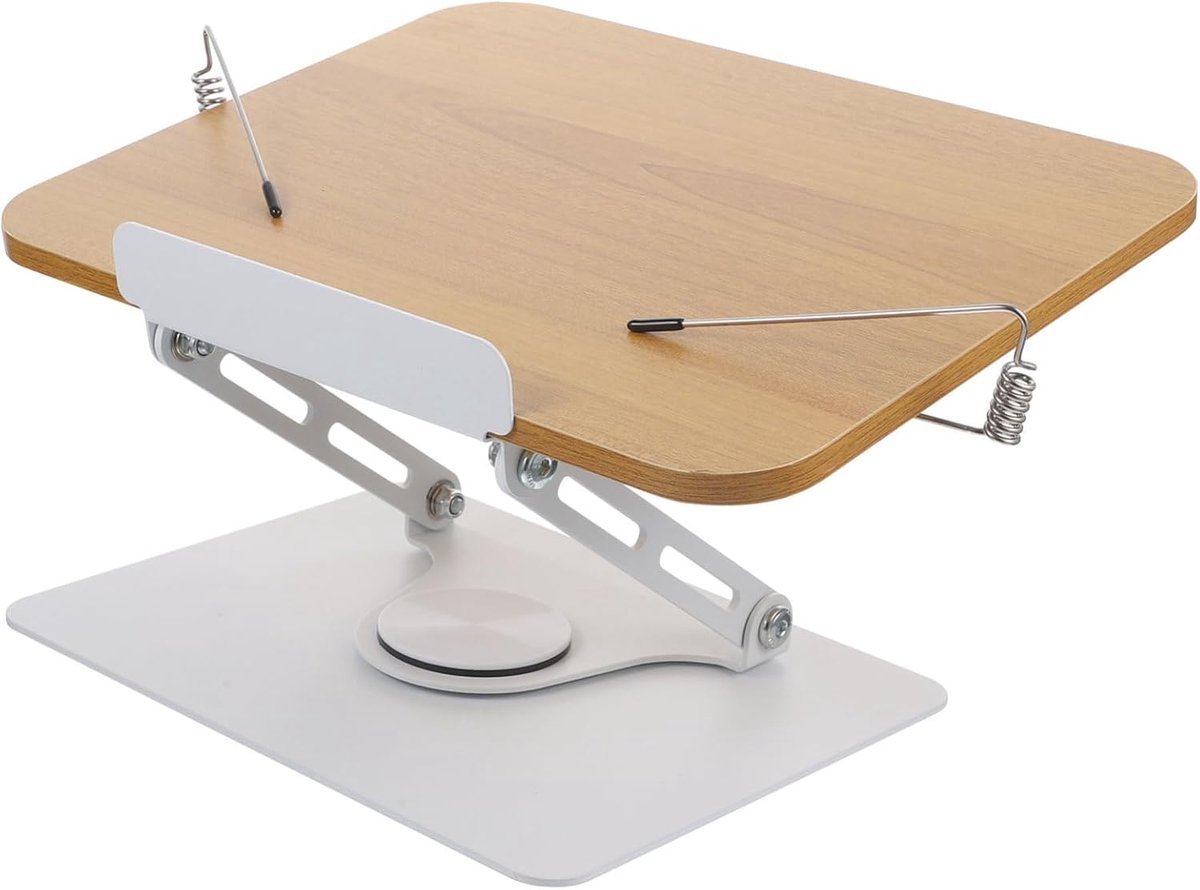 Boekenstandaard - Leeshouder - Handsfree Lezen - Verstelbare Hoek - 39x30x24cm - Zilver