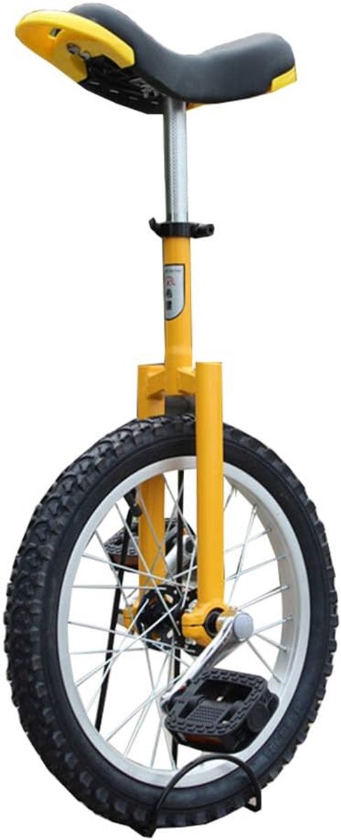 Eenwieler Balansfiets Buitensporten Fitness Hoge Belasting 24 Inch Wiel Geel