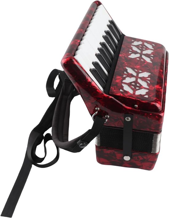 Foto: Accordeon muziekinstrument 8 bas instrument muzikaal talent ergonomisch ontworpen 22 toetsen zwart