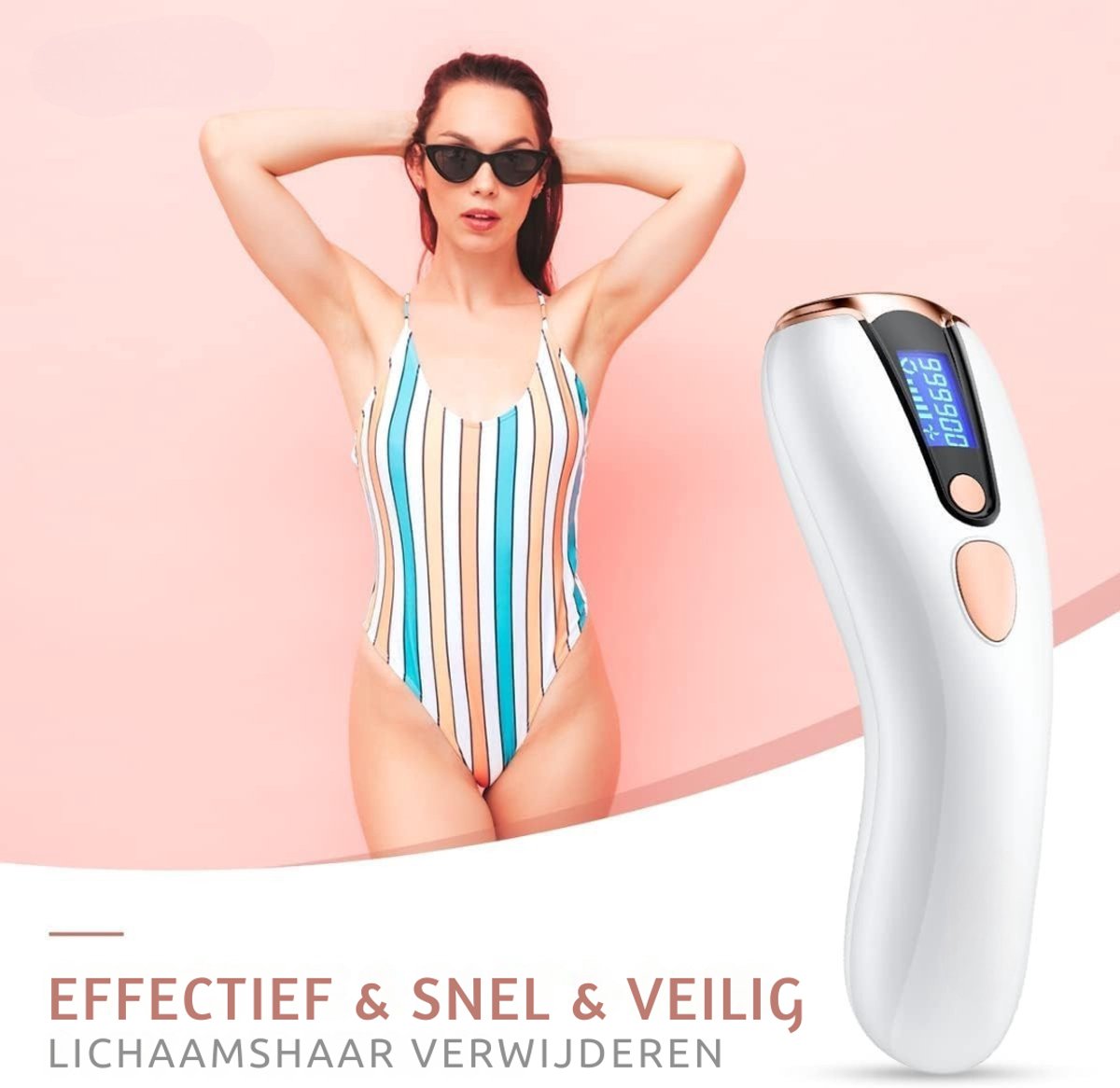SVN® Laser Ontharingsapparaat – Haarverwijderaar IPL Technologie – Ontharingsapparaat Met 9 Energieniveaus - Wit- ‎ 27cmx 17cmx 7cm; 780 g thumbnail 4