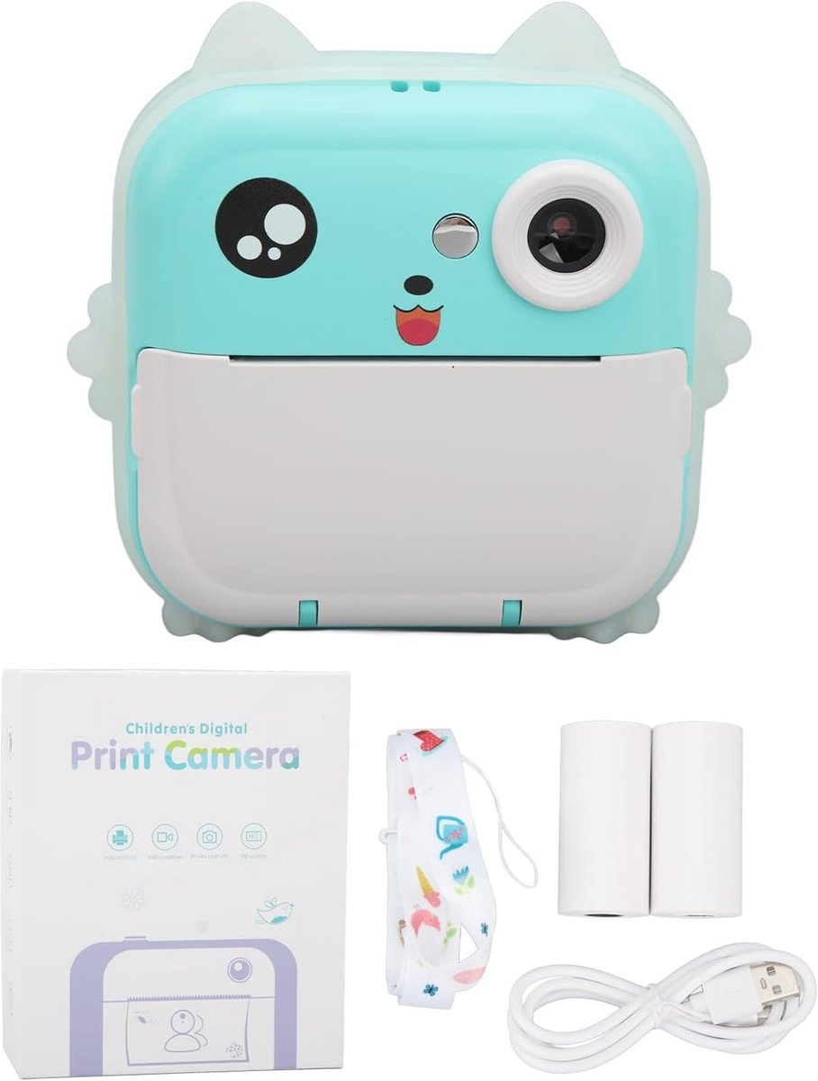 Kinder Camera - Digitale Camera - Direct Printen - 800mAh Batterij - 2.4 Inch Scherm - Blauw