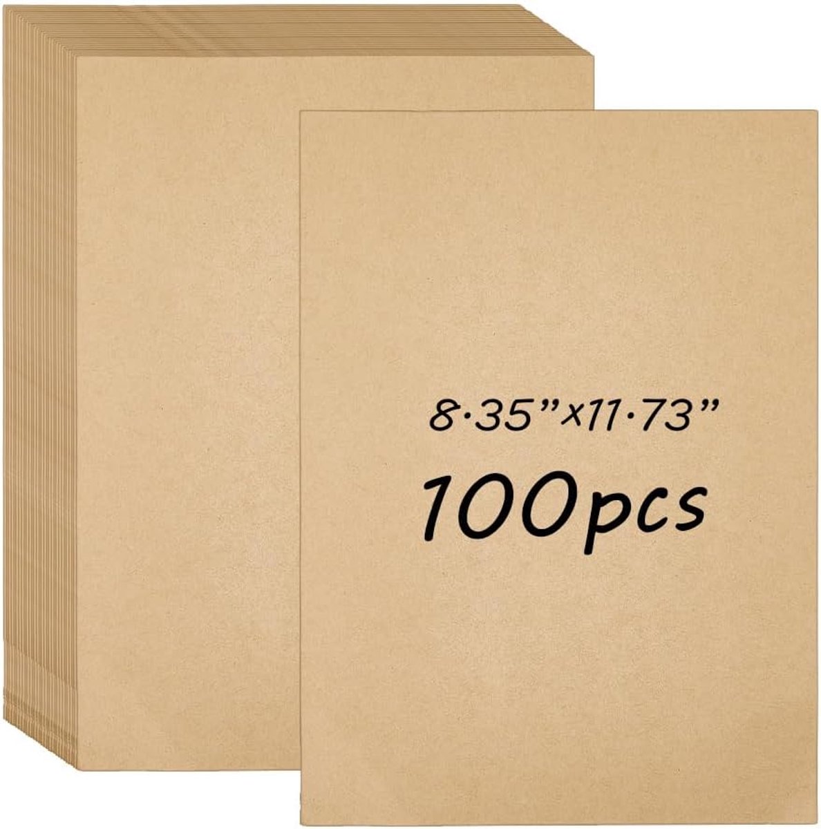 Kraftkarton Papier - Knutselpapier Karton - Creatieve Projecten - 100 Vellen A4 - 298 x 212 cm - Tarwe