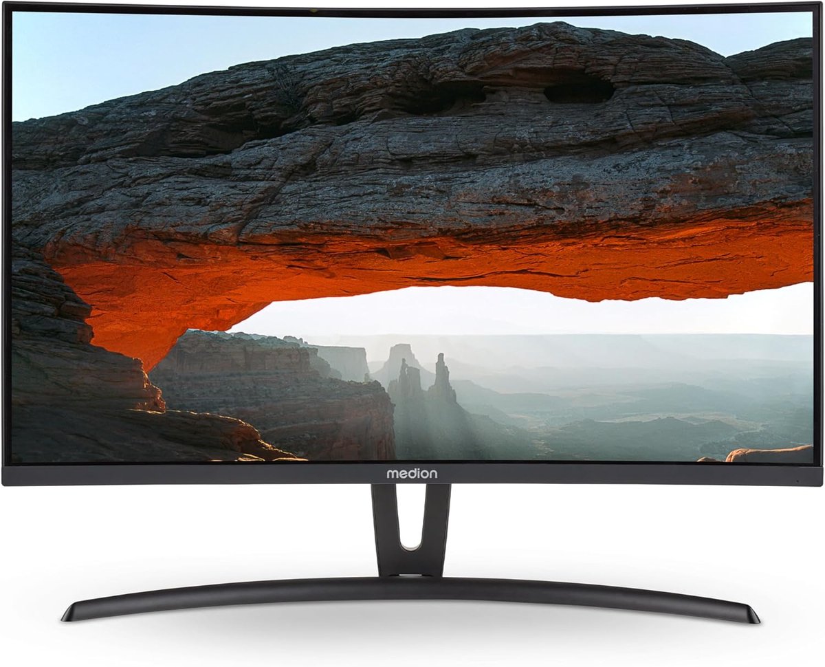 Gebogen Monitor - Full HD Scherm - Multimedia Gamen - Geïntegreerde Luidsprekers - 27 Inch - Zwart