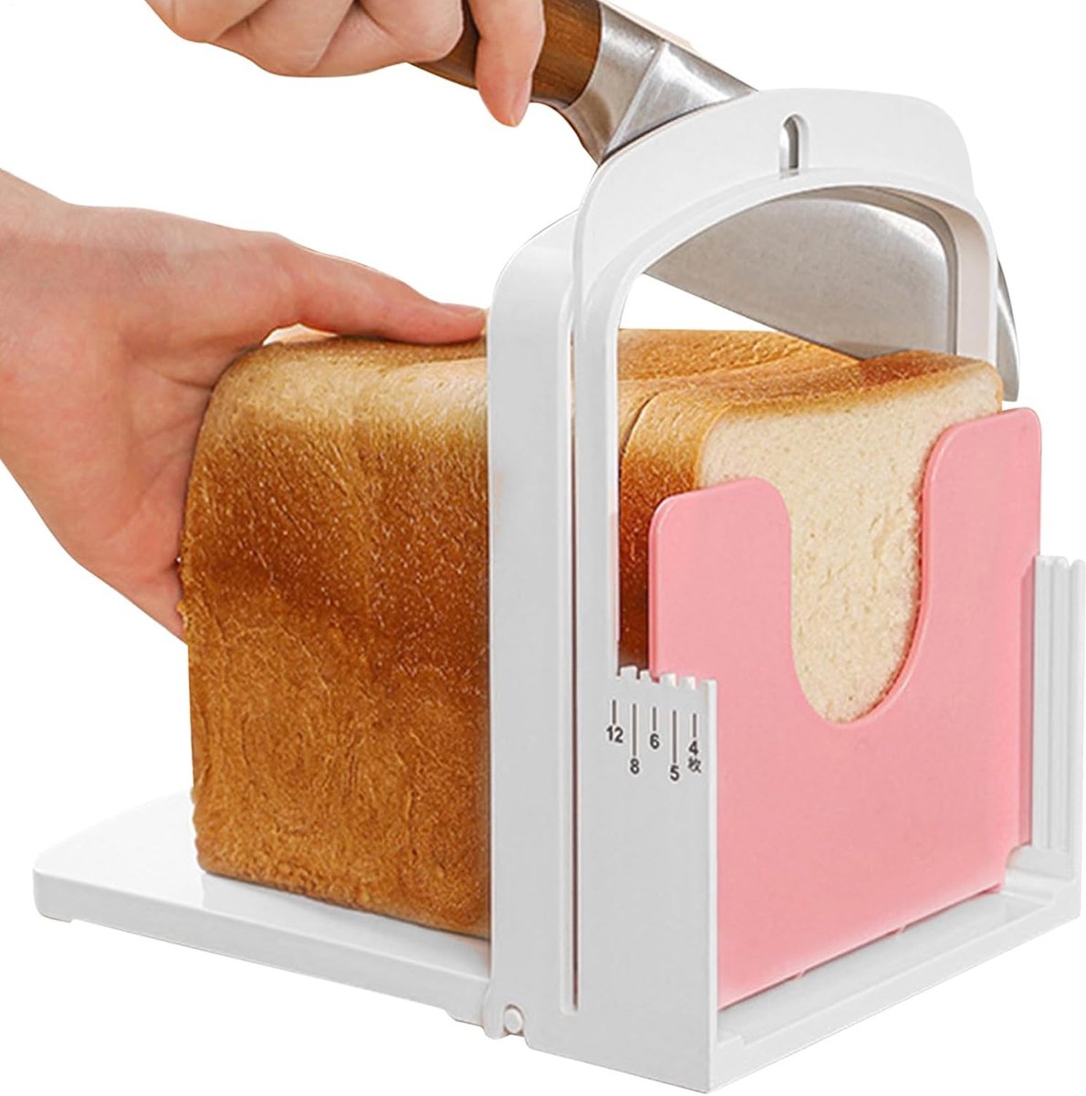 Broodsnijder - Broodplank Toast - Snel Brood Snijden - Inklapbaar Ontwerp - 20x15x6.7 cm - Wit