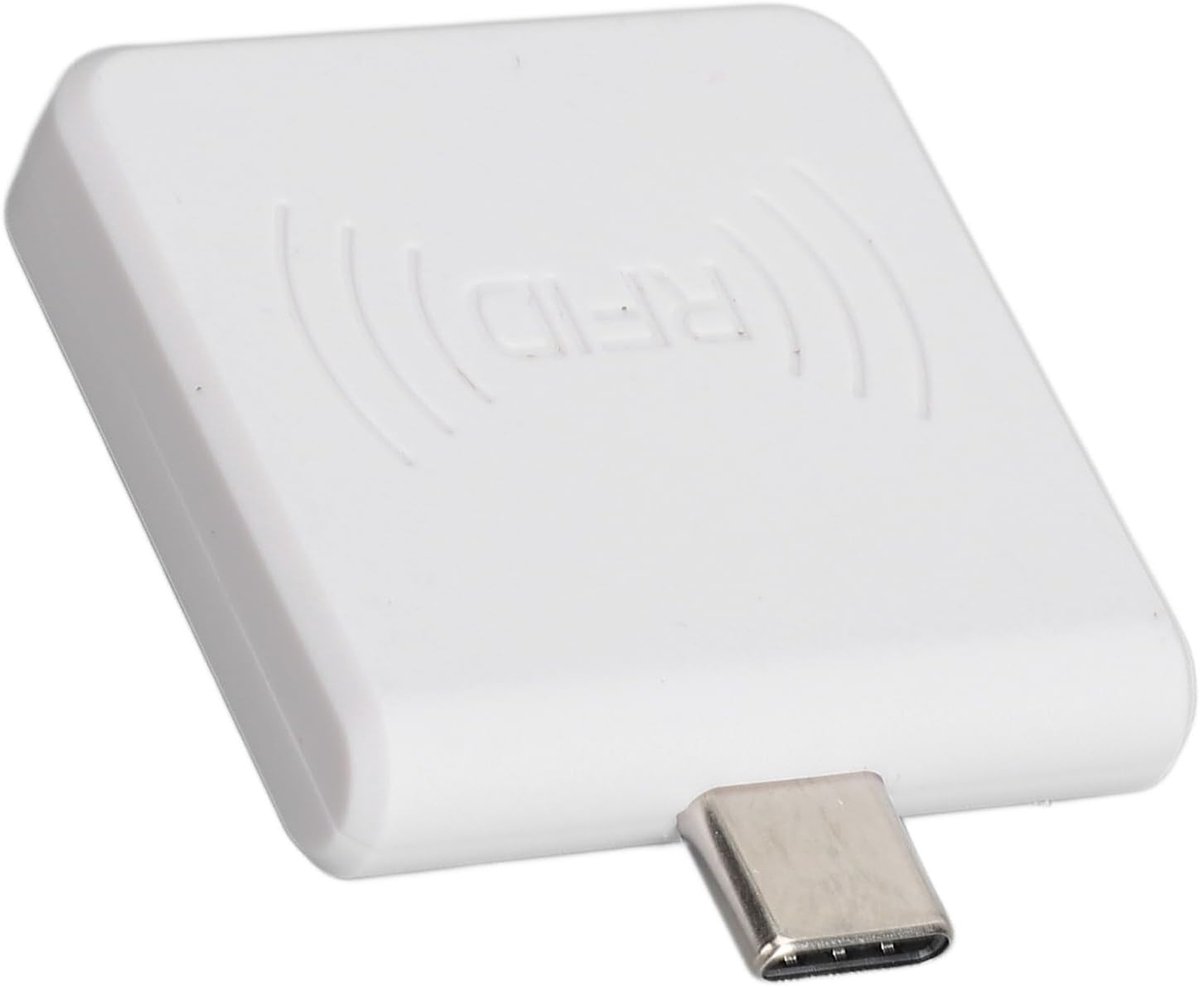 RFID Kaartlezer - IC Kaartlezer - Snelle Toegang - Type C Aansluiting - 0-30mm Leesafstand - Wit