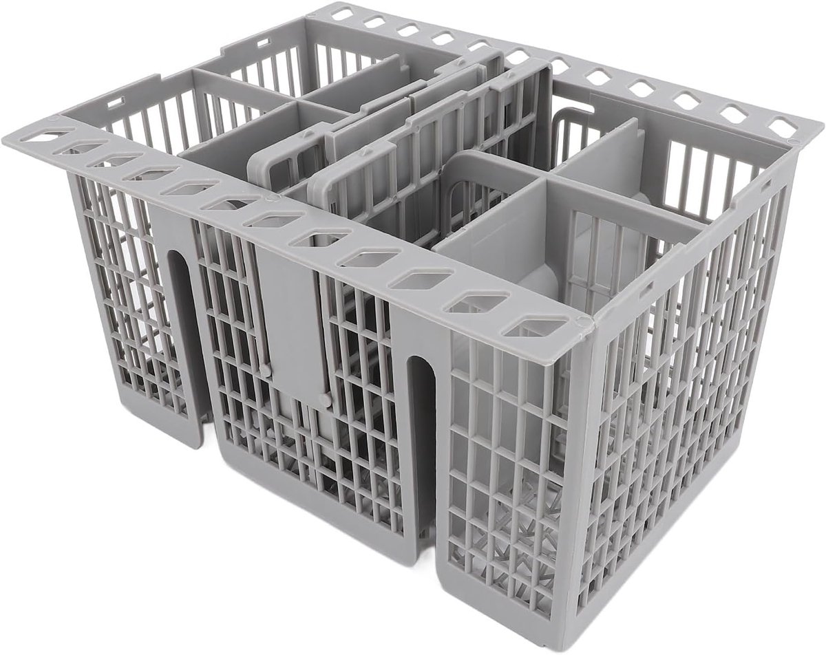 Bestekmand Vaatwasser - Huishoudelijk Hulpmiddel - Efficiënt Afwassen - 8 Vakken Met Handvat - 21x16x13 cm
