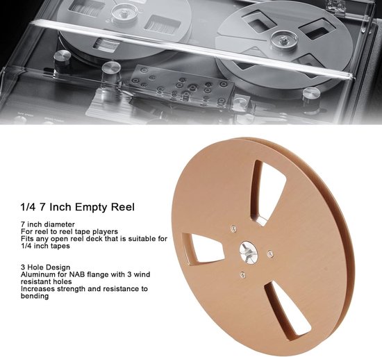 Lege Haspel - Tape Spoel - Muziek Opnemen - Aluminium Constructie - 7 Inch Diameter — afbeelding 2