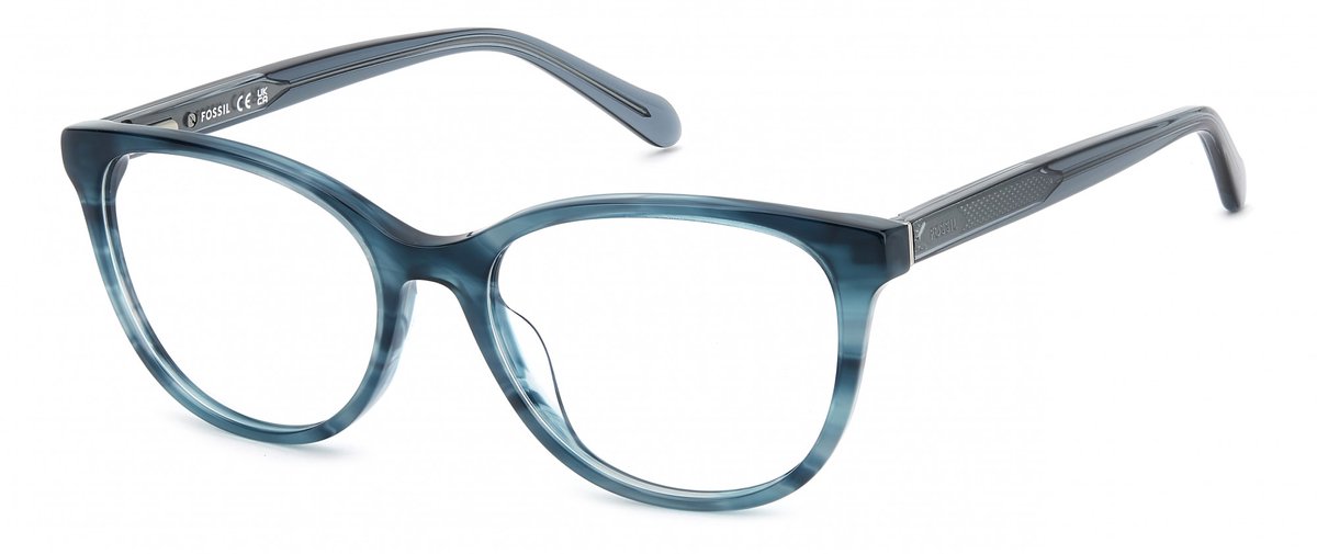 Fossil FOS 7203 Striped teal 53/17/140 WOMAN Brilmonturen
