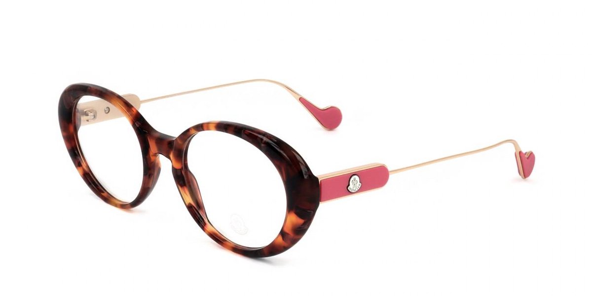 Moncler ML5055 Coloured havana 52/20/145 WOMAN Brilmonturen
