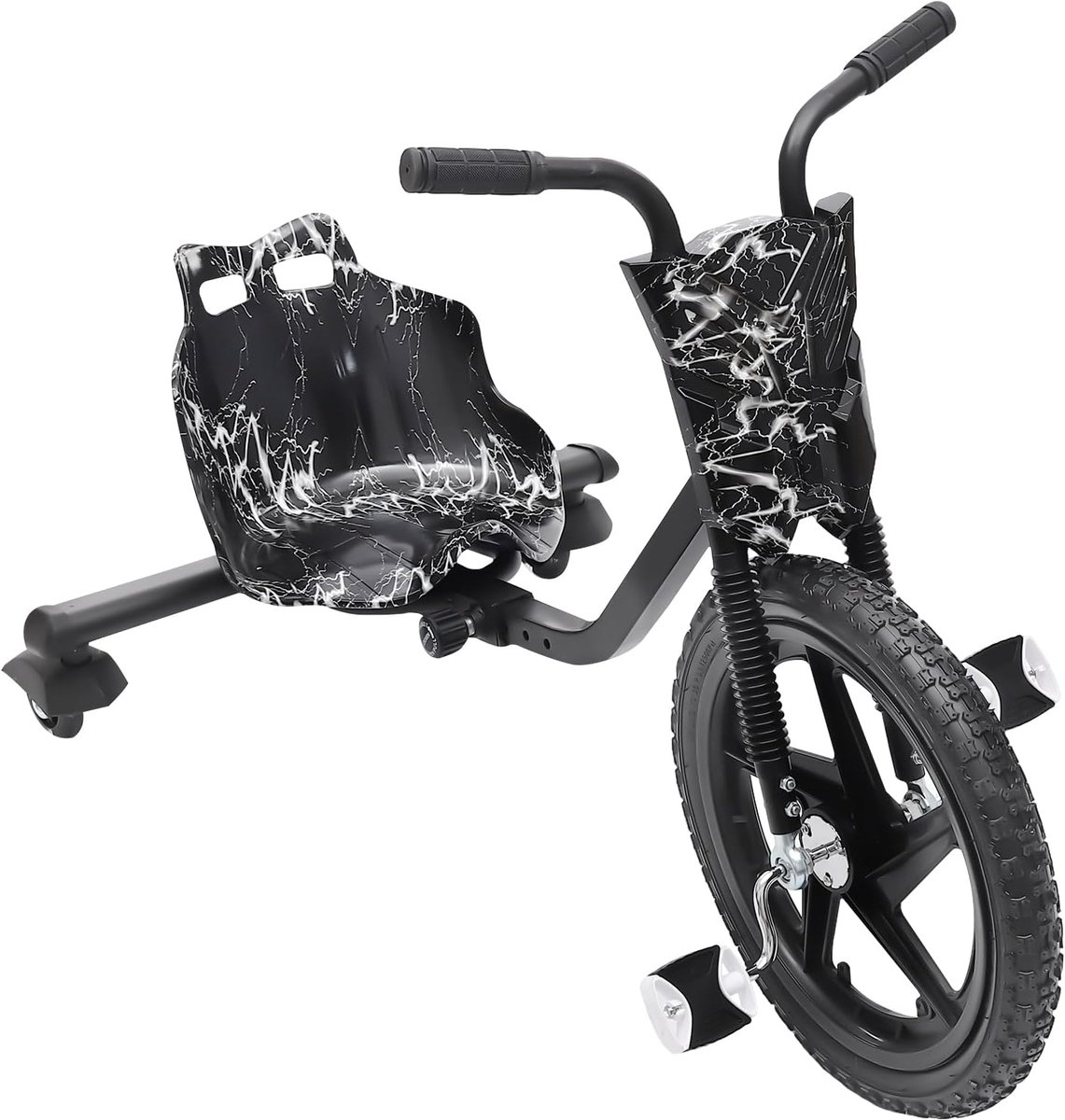Kinder Drift Trike - Pedaal Skelter - Buiten Spelen - 360 Graden Wielen - 90x68x60cm - Zwart