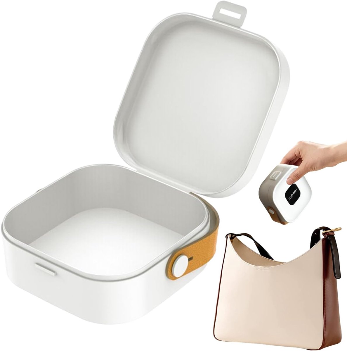 Reis Organizer - Kabel Opberger - Elektronica Meenemen - Compact Ontwerp - 10x10x4 cm - Wit