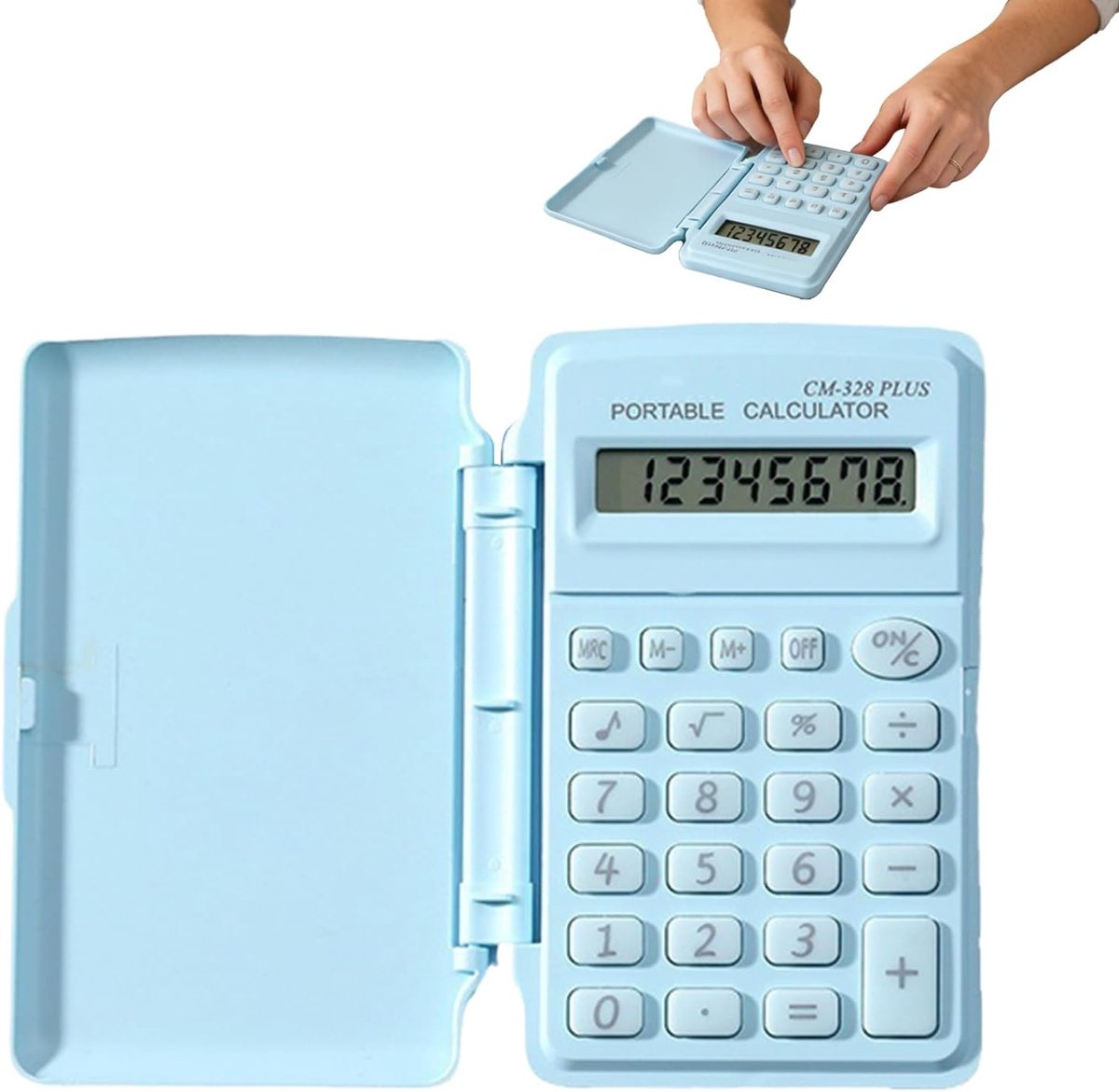Mini Rekenmachine - Zakcalculator - Examens en Studie - Met Beschermhoes - Compact Formaat