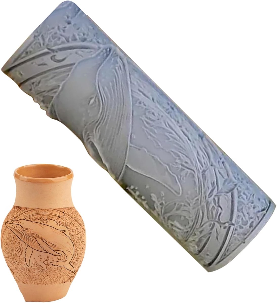 Klei Rolpen - Textuur Roller - Keramiek Ontwerp - Precisie Stempel - 10cm Lengte