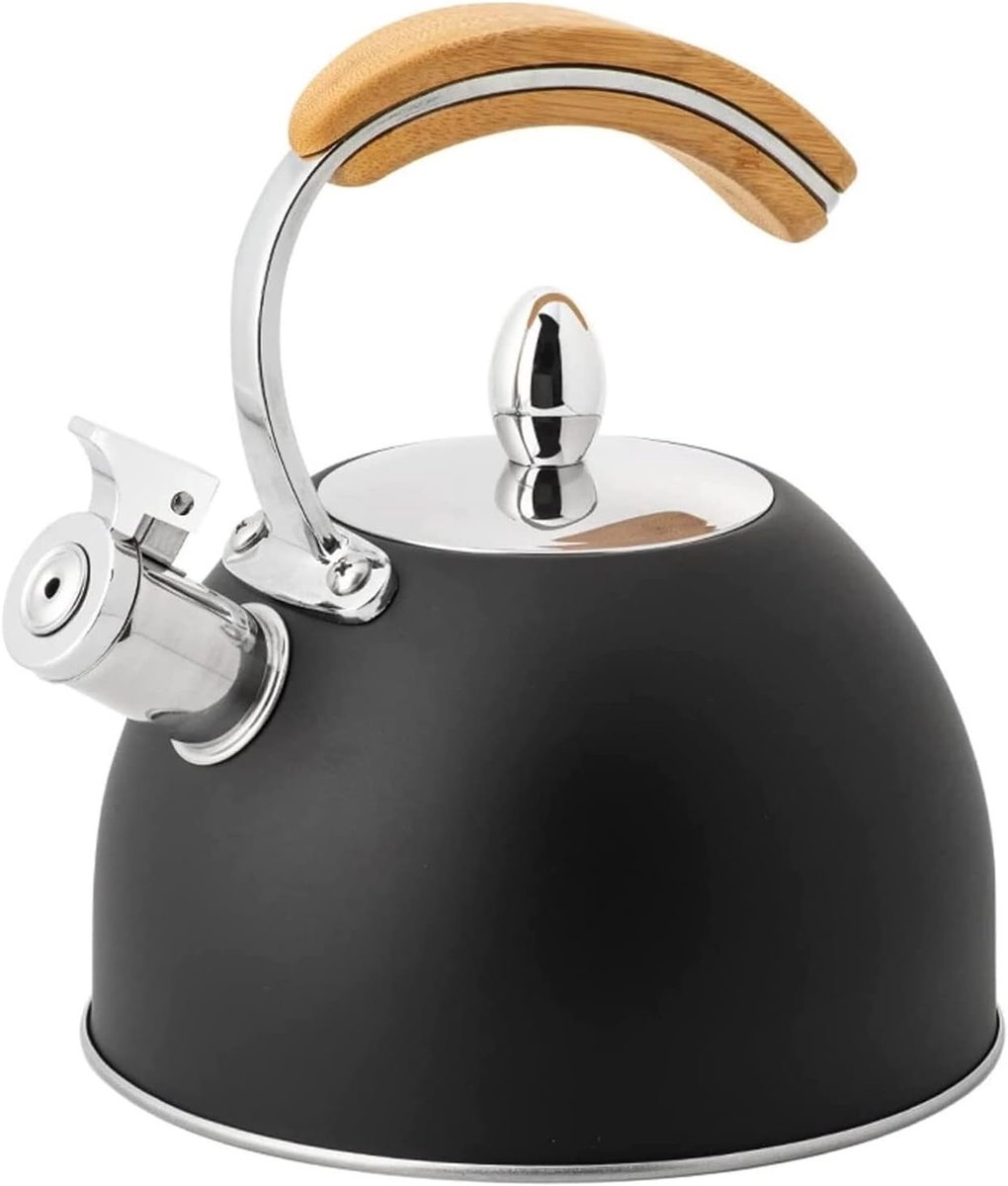 Fluitketel - Theepot Inductie - Water Koken - Automatisch Fluitapparaat - 3 Liter - Zwart