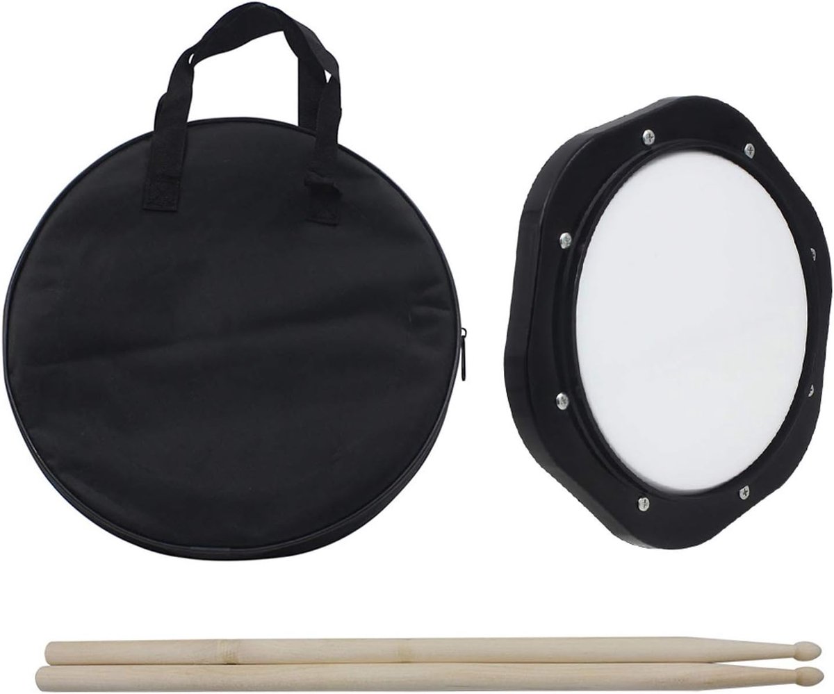 Drum Oefen Pad - Percussie Pad - Drum Training - Stil Geluid - 10 Inch - Wit Zwart